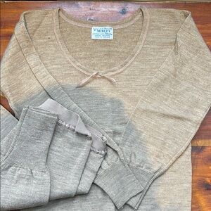 Morley vintage 100% wool long underwear set